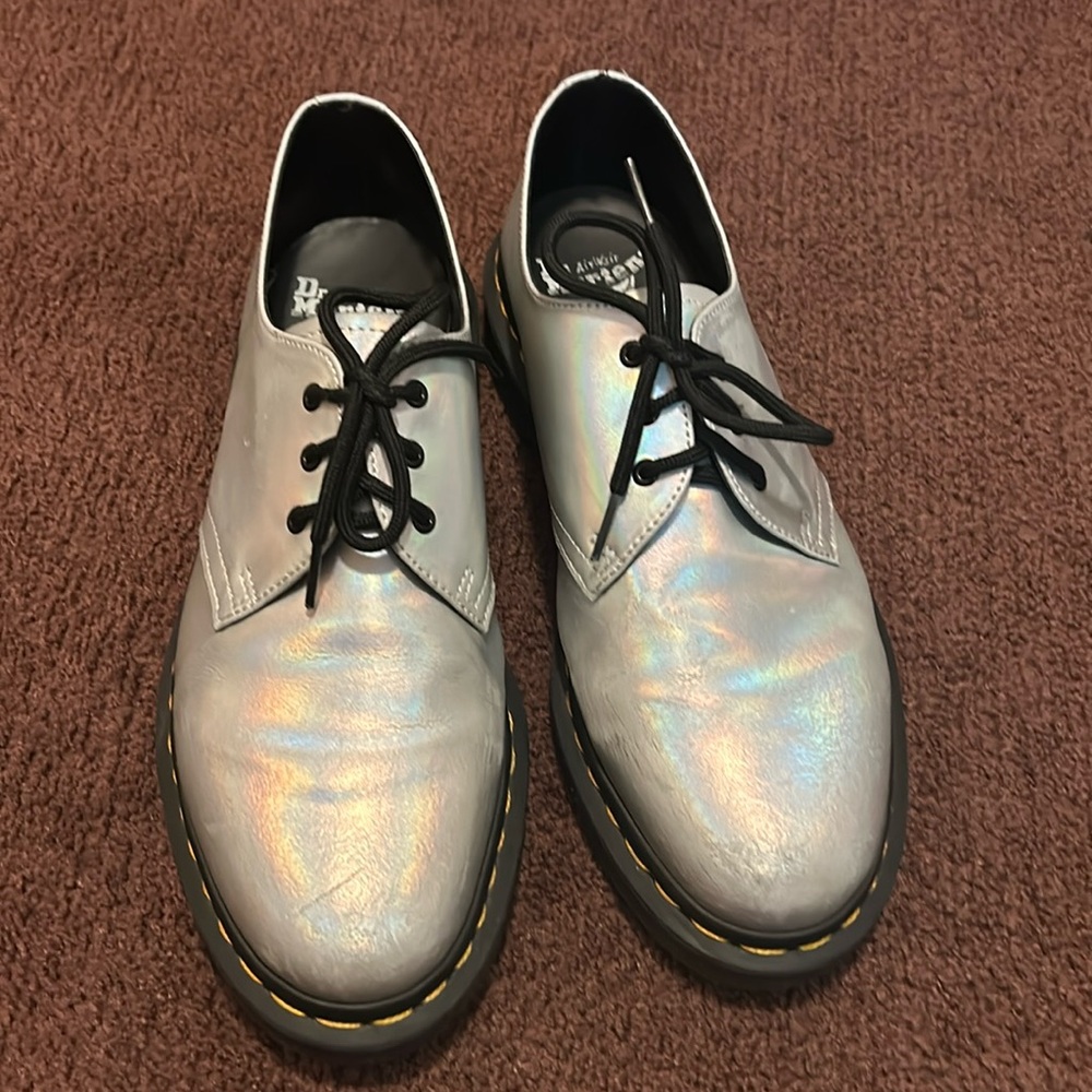 Holographic Dr. Marten shoes